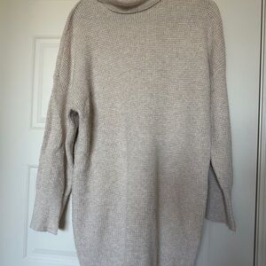 Aerie Cream Cowl Neck Sweater Soft Knit Oversized